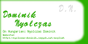 dominik nyolczas business card